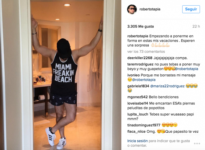 Roberto Tapia presume pierna en Instagram
