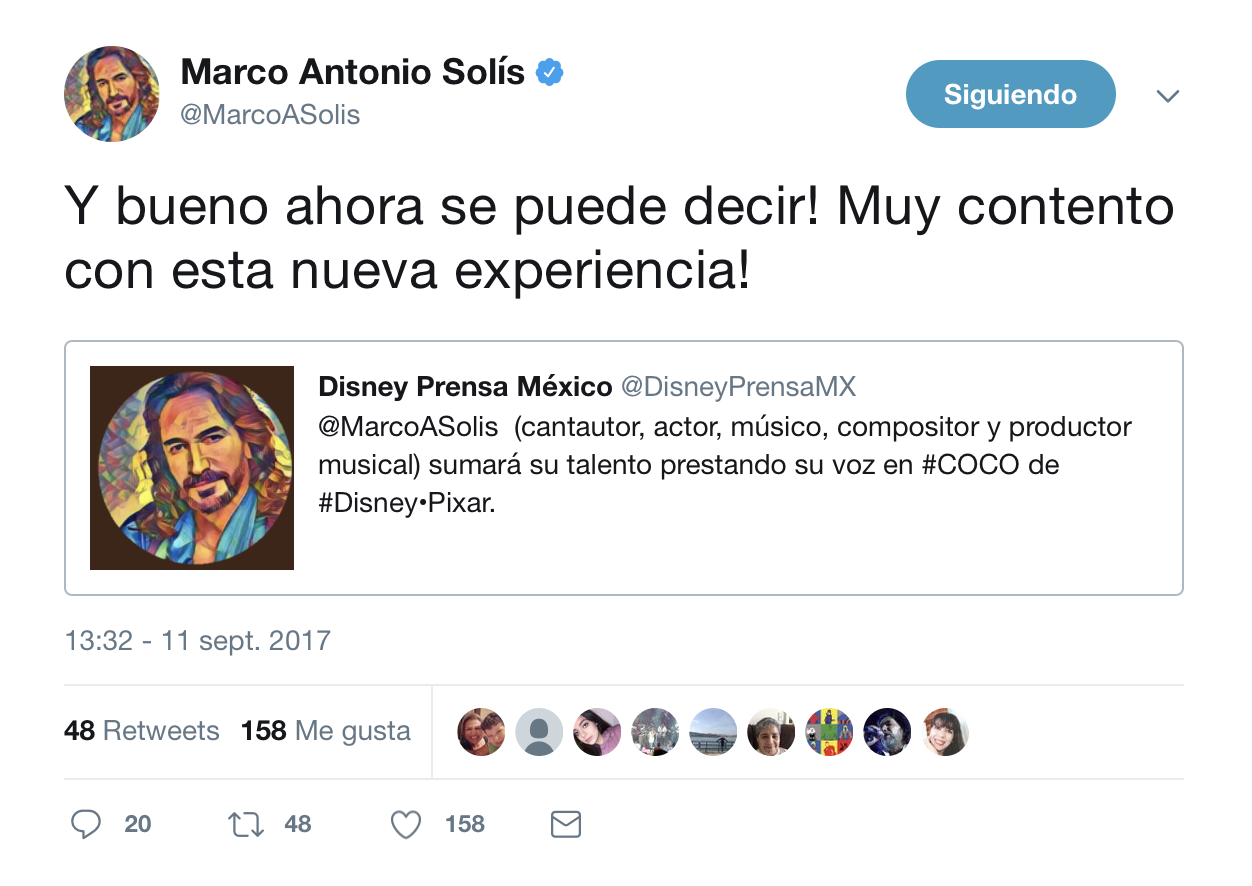 "El Buki" confirmando su participación para la película.