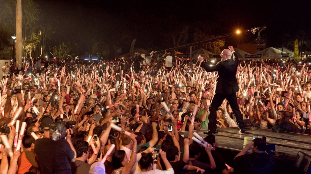 Pitbull en concierto.