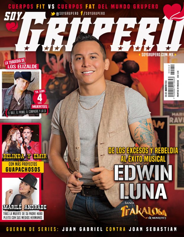 Edwin Luna en portada de Soy Grupero.