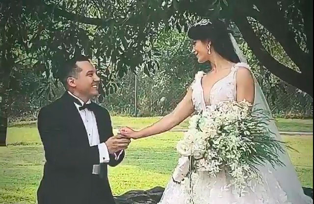 ASÍ LUCEN EDWIN LUNA Y KIMBERLY FLORES VESTIDOS DE NOVIOS