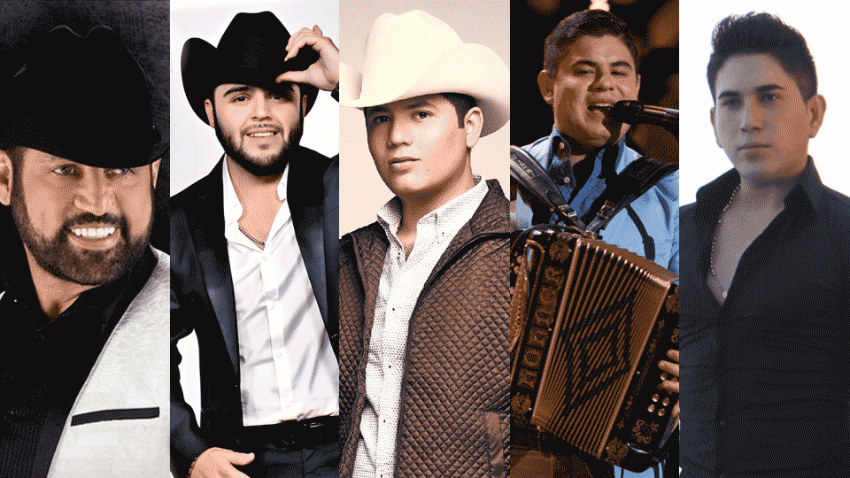 Pancho Barraza, Gerardo Ortiz, Remmy, Alfredo Olivas y Bebeto juntos