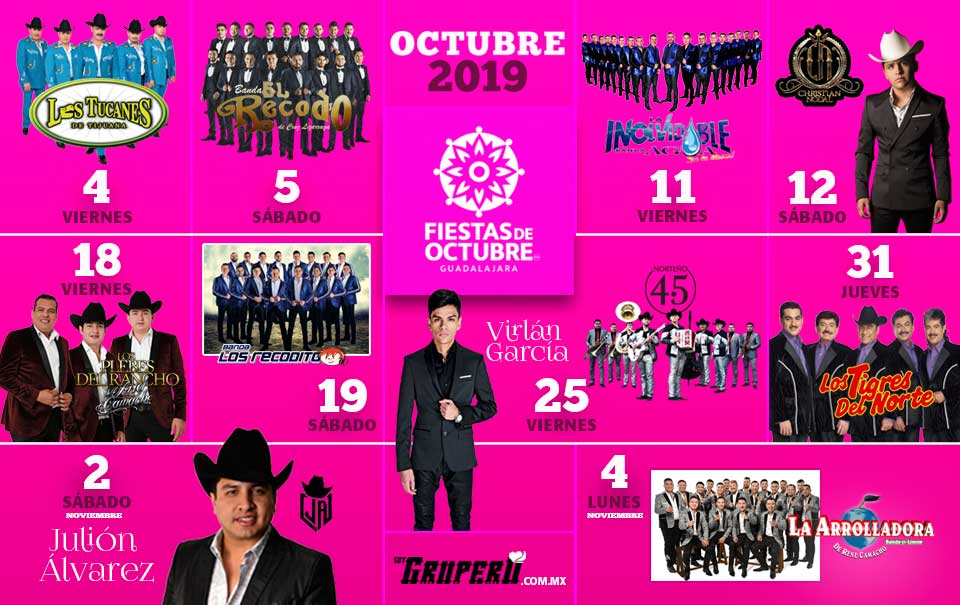 Ellos son los gruperos que estarán en Las Fiestas de Octubre