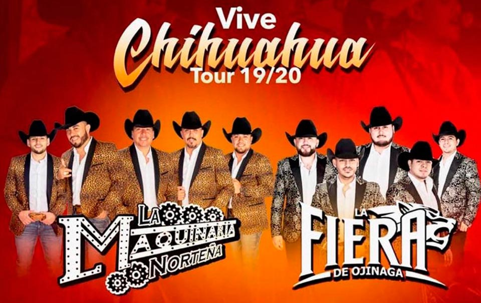 La Maquinaria Norteña y La Fiera de Ojinaga juntos en concierto