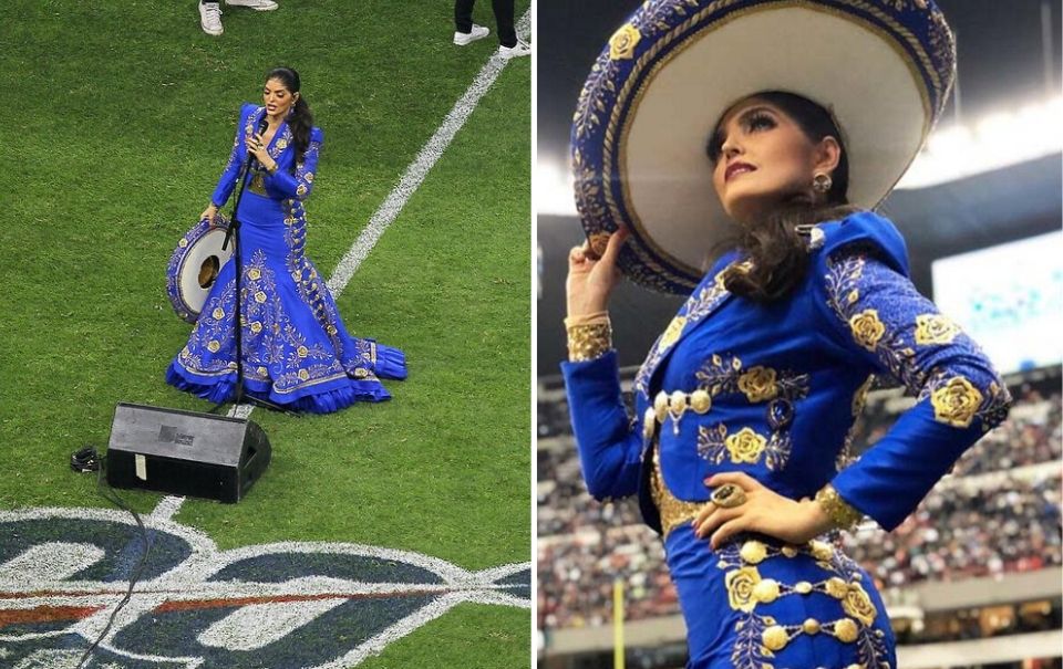 Ana Bárbara se equivoca al cantar el himno nacional