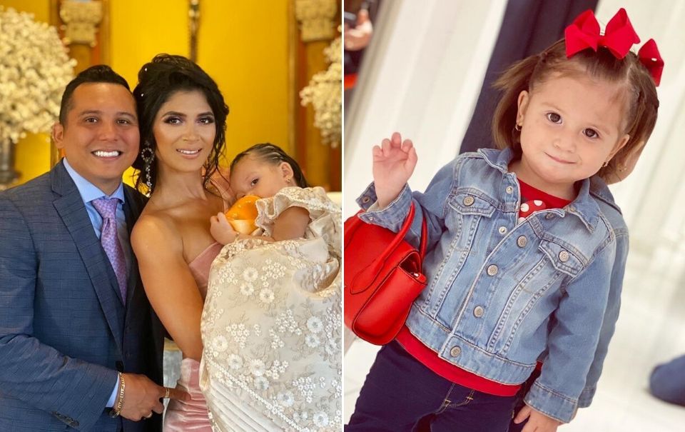 Edwin Luna y Kimberly Flores celebran el bautizo de su hija (galería)