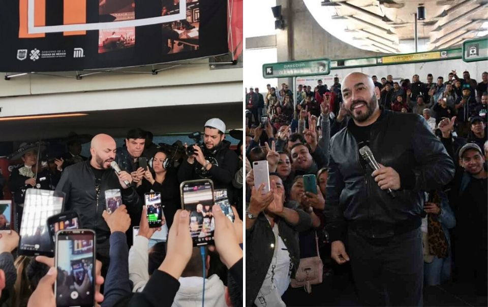 Lupillo Rivera ofrece concierto en el Metro de la CDMX