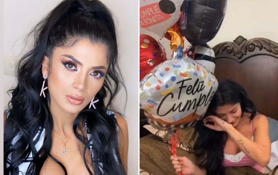 Así vivió su cumpleaños Kimberly Flores, esposa de Edwin Luna (video)