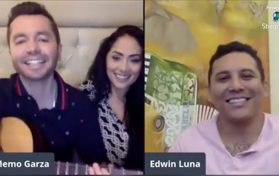 Memo Garza y Edwin Luna cantan juntos en cuarentena