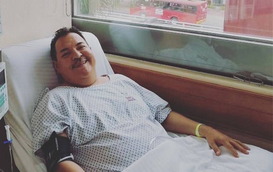 Julio Preciado regresa al hospital por problemas pulmonares y de testículos