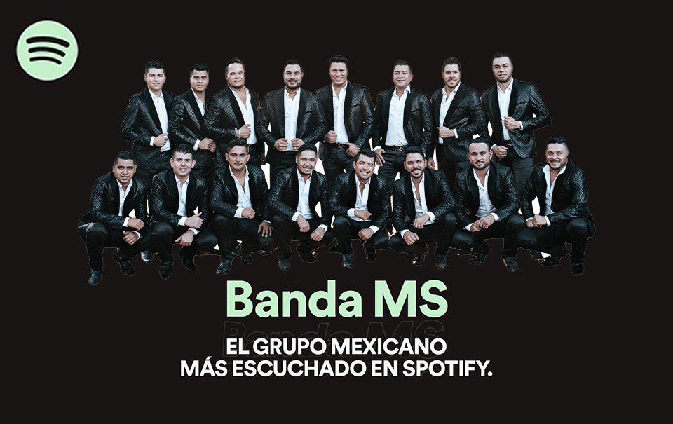 La “Banda MS” es reconocida nuevamente por Spotify