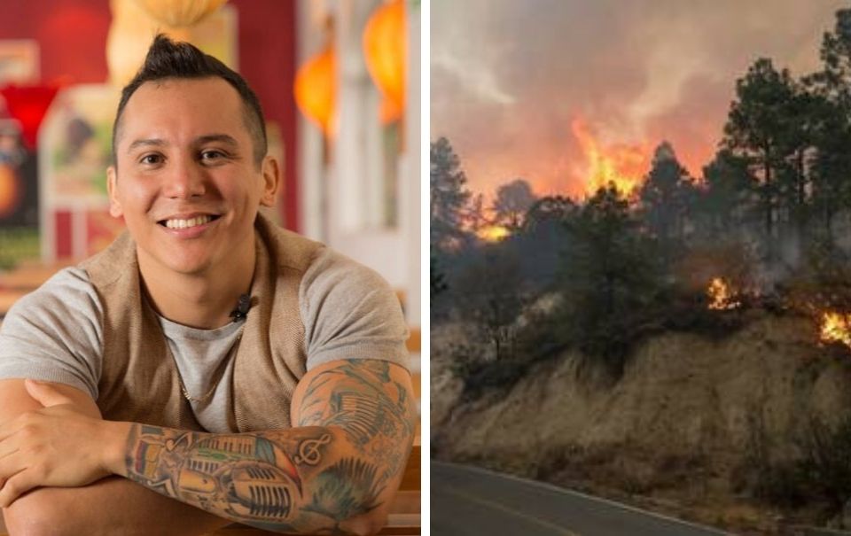 Edwin Luna se unió como voluntario para combatir incendio forestal