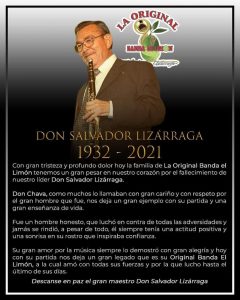 Muere Don Salvador Lizárraga, fundador de La Original banda El Limón 0