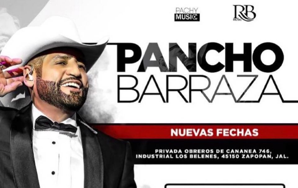 Pancho Barraza anuncia fechas para sus conciertos pendientes en GDL