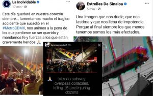 Gruperos mandan mensajes de apoyo ante lo ocurrido en el Metro CDMX 9