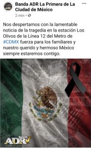 Gruperos mandan mensajes de apoyo ante lo ocurrido en el Metro CDMX 5