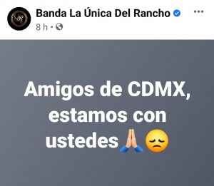 Gruperos mandan mensajes de apoyo ante lo ocurrido en el Metro CDMX 6