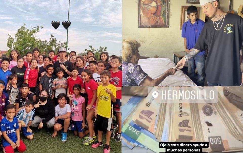 Natanael Cano regala dinero y sorprende a los habitantes de Sonora