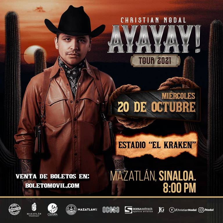 Christian Nodal ofrecerá concierto en Mazatlán por una noble causa ¡conócela! 0