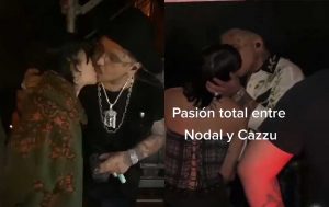 Captan a Christian Nodal y Cazzu juntos