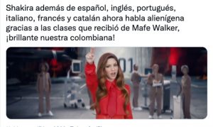 Shakira, meme, idioma alienígena