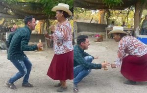 Vincen Melendres baila con sus abuelita 