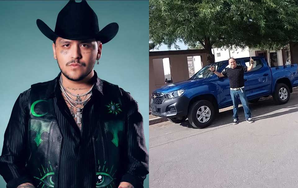 Christian Nodal repara travesura y le regala un auto a su profesor