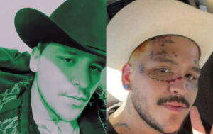 Christian Nodal, Tatuajes, cara