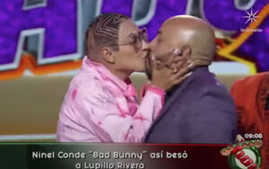 Lupillo Rivera, Bda Bunny, beso, Ninel Conde