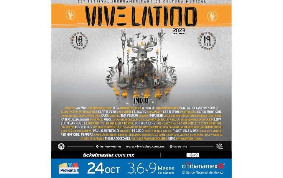 Cartel del Vive Latino 2023.