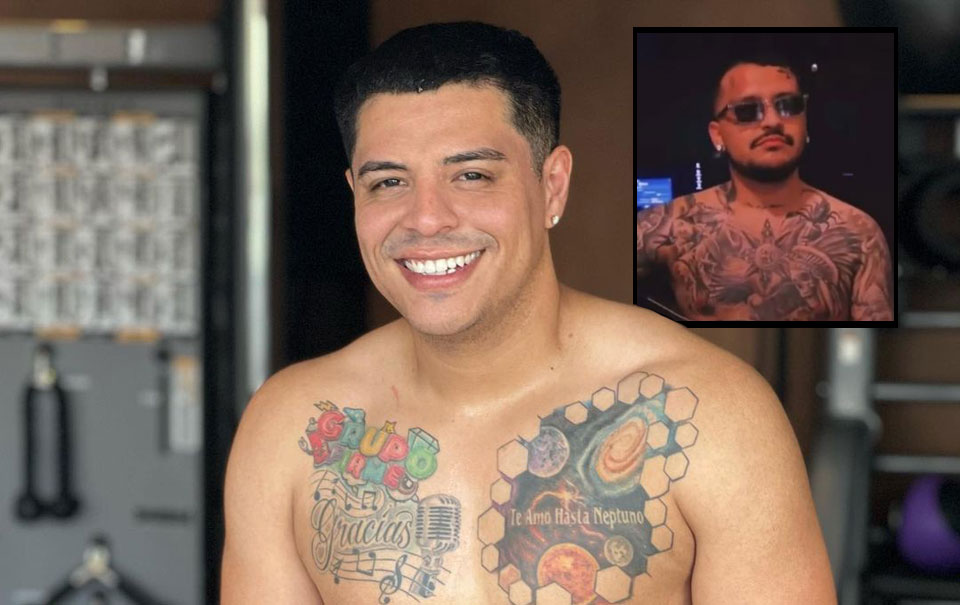 Eduin Caz se hace más tatuajes, lo comparan con Christian Nodal