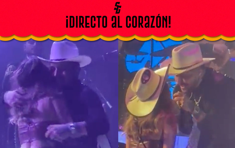 Christian Nodal le canta al oído a misteriosa mujer