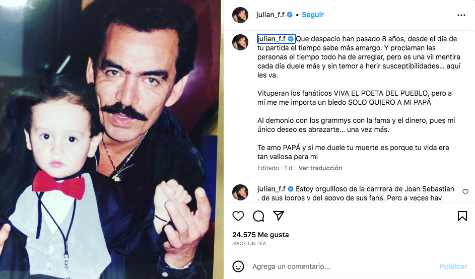 Julián Figueroa, último mensaje