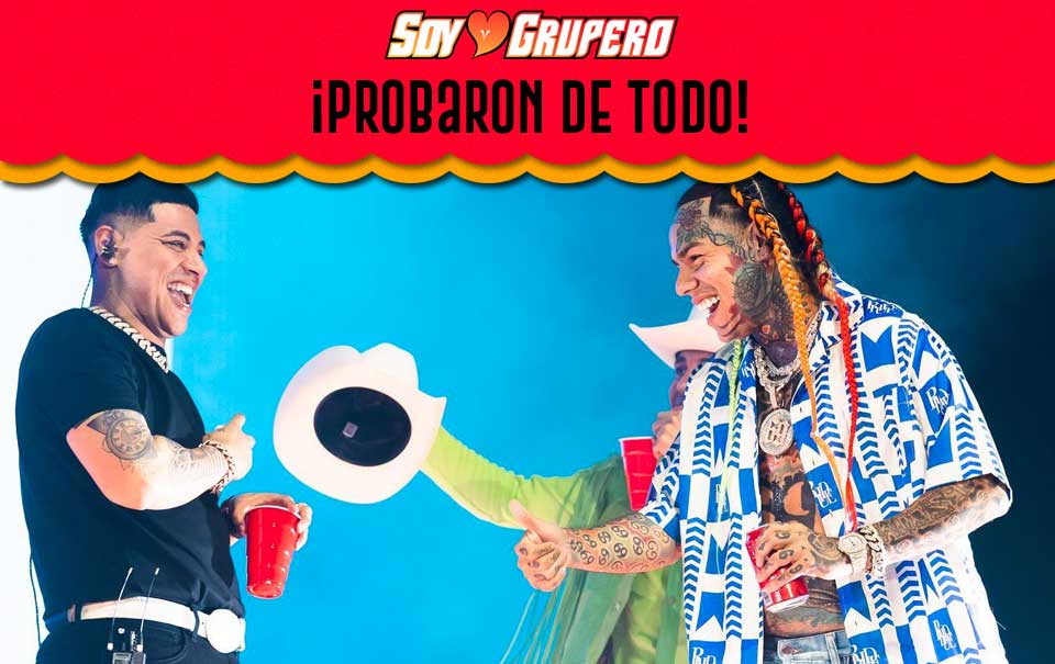 Eduin Caz y 6ix9ine prueban la tarántula con guacamole