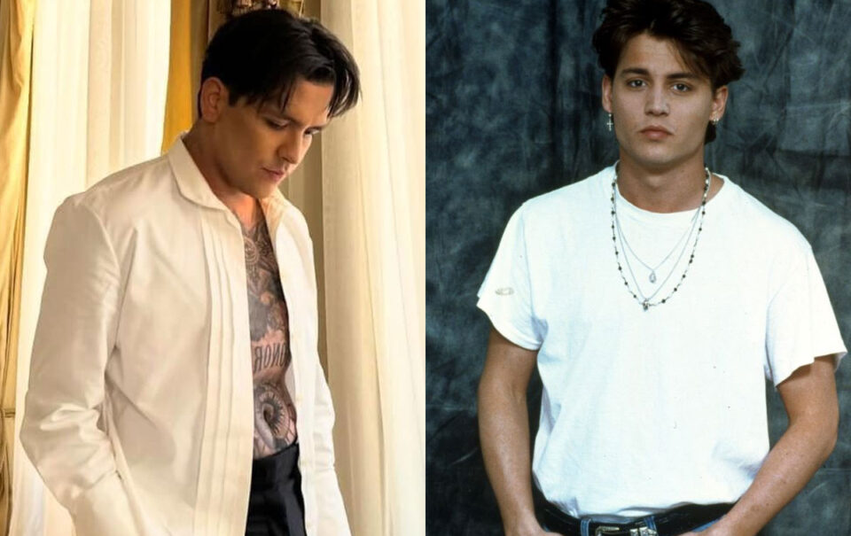 Christian Nodal estrena look y lo comparan con Johnny Deep