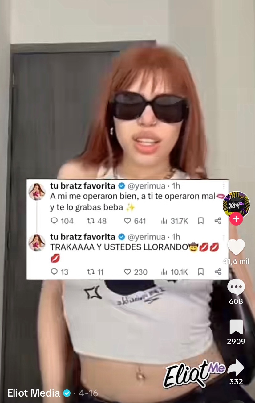 Así comenzó la pelea entre las reguetoneras. Foto: TikTok Eliot Media