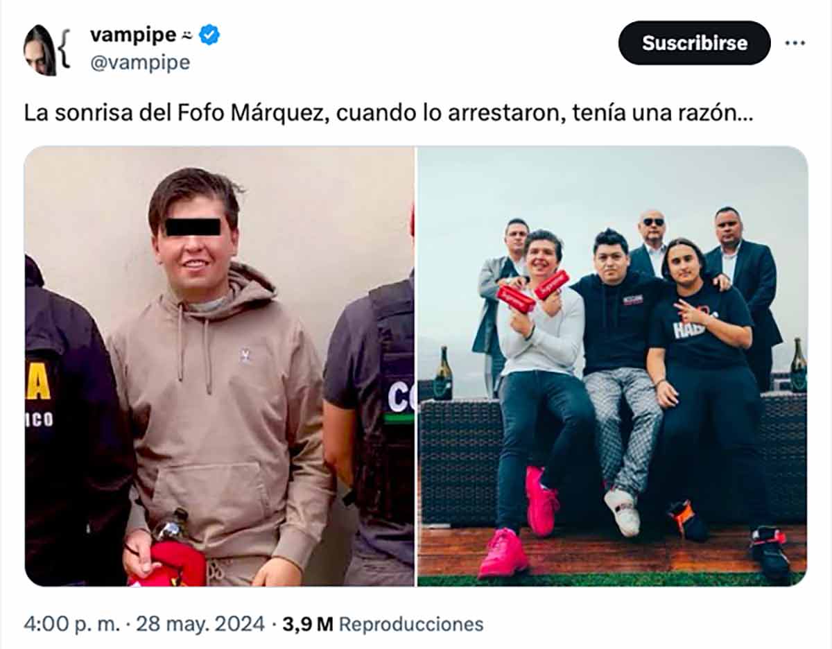 Foto: Captura X Vampipe 
