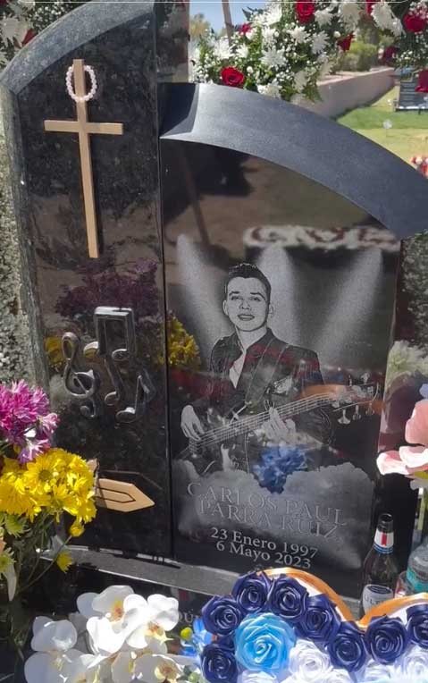 Así luce la tumba de Carlos Parra. Foto: Captura de pantalla
