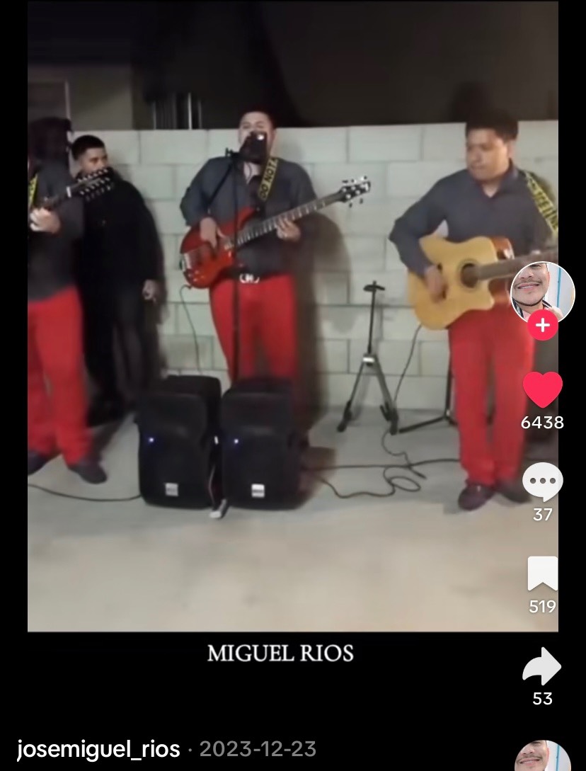 Fuerza Regida tocaba en fiestas familiares. Foto: TikTok josemiguel_rios