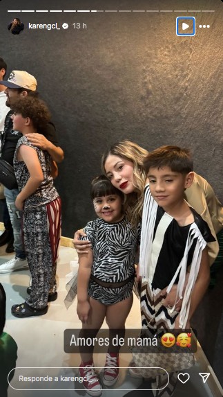 Luis R Conriquez asiste a colegio de sus hijos. Foto: IG Karengcl