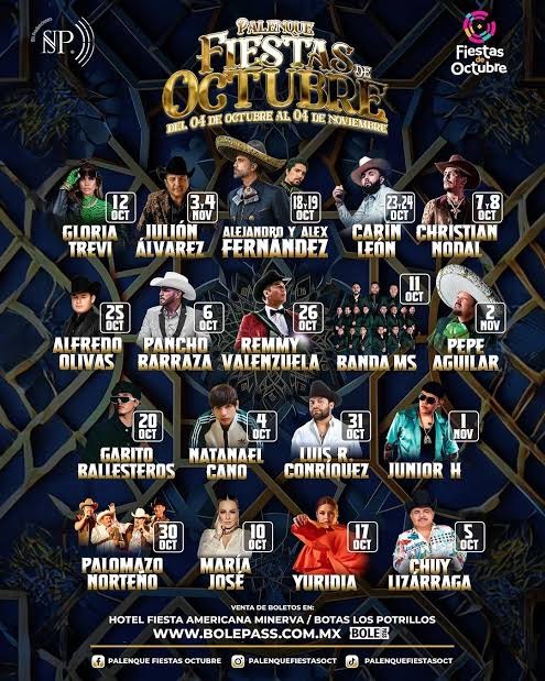 cartelera fiestas de octubre