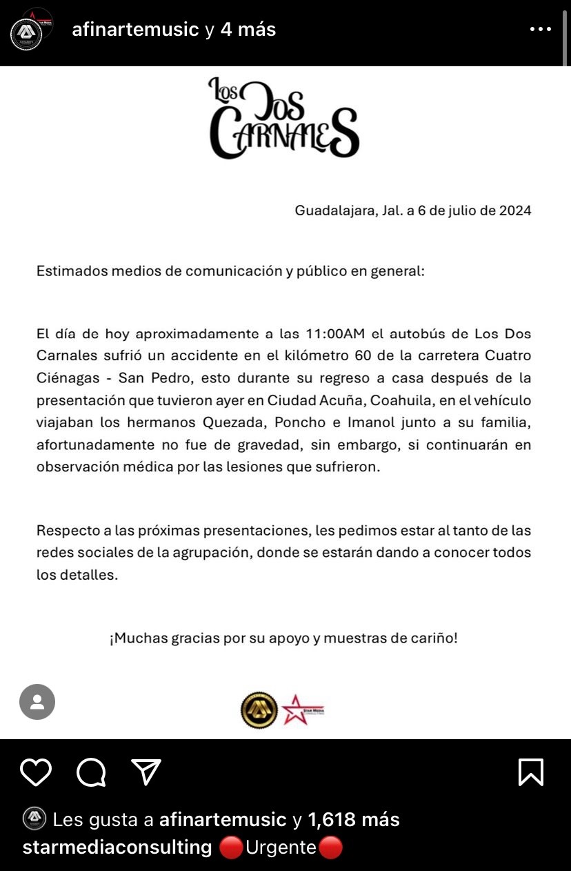 los dos carnales comunicado