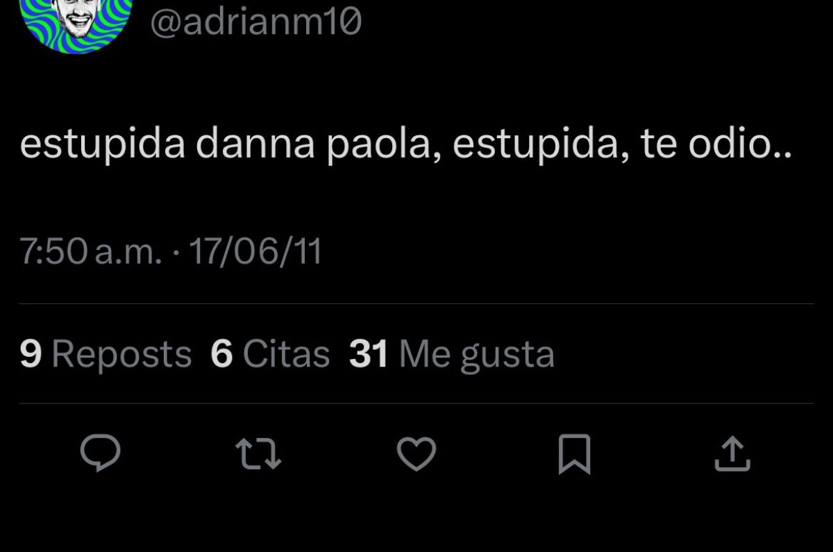 Odio hacia la cantante Danna