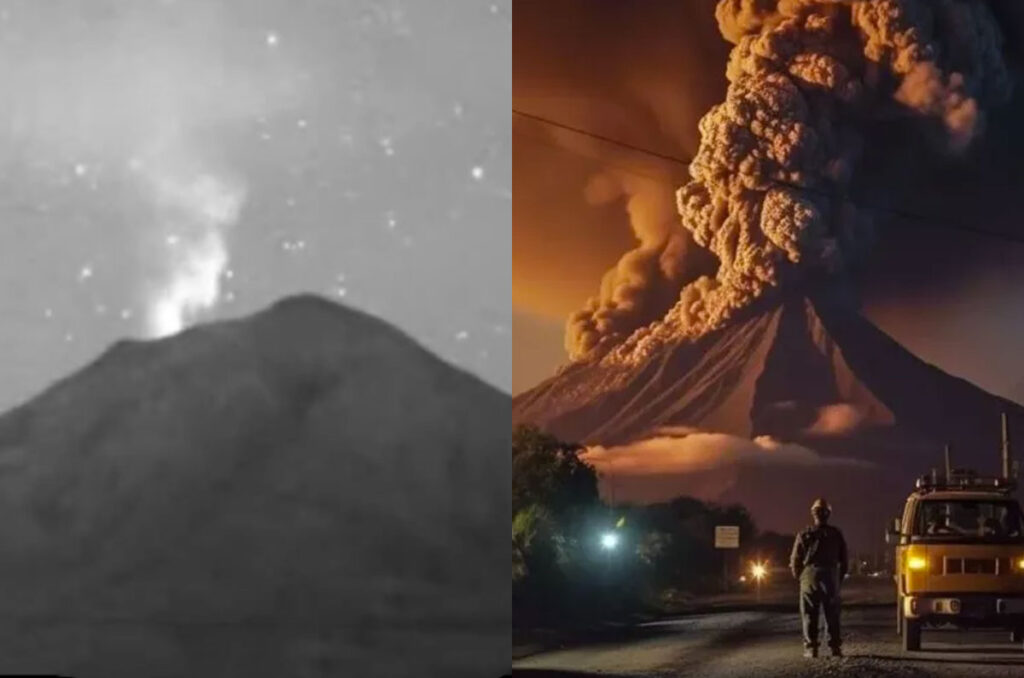 IA Popocatépetl erupción