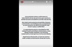 axe ceremonia accidente muertos