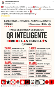 recoger boletos feria de san marcos 2025