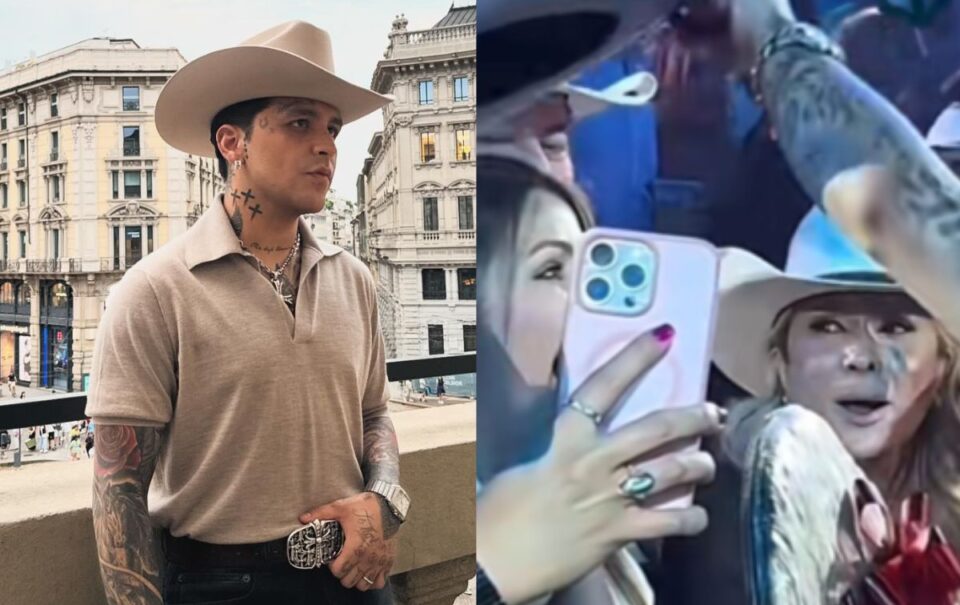 VIDEO: Christian Nodal regaña a fan por querer quitarle su sombrero y luego la hace explotar de envidia