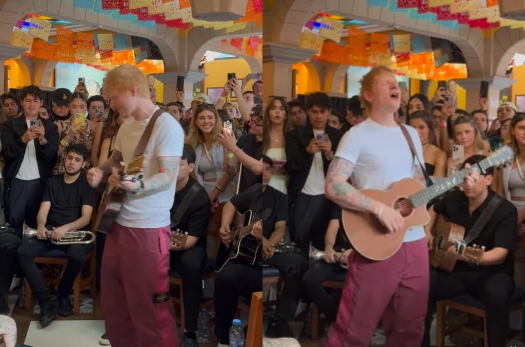 VIDEO: Ed Sheeran canta al ritmo de corridos tumbados en Garibaldi