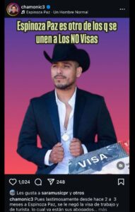 Espinoza Paz visa de trabajo
