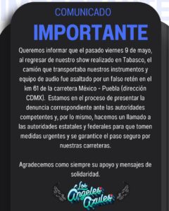 los angeles azules roban equipo comunicado
